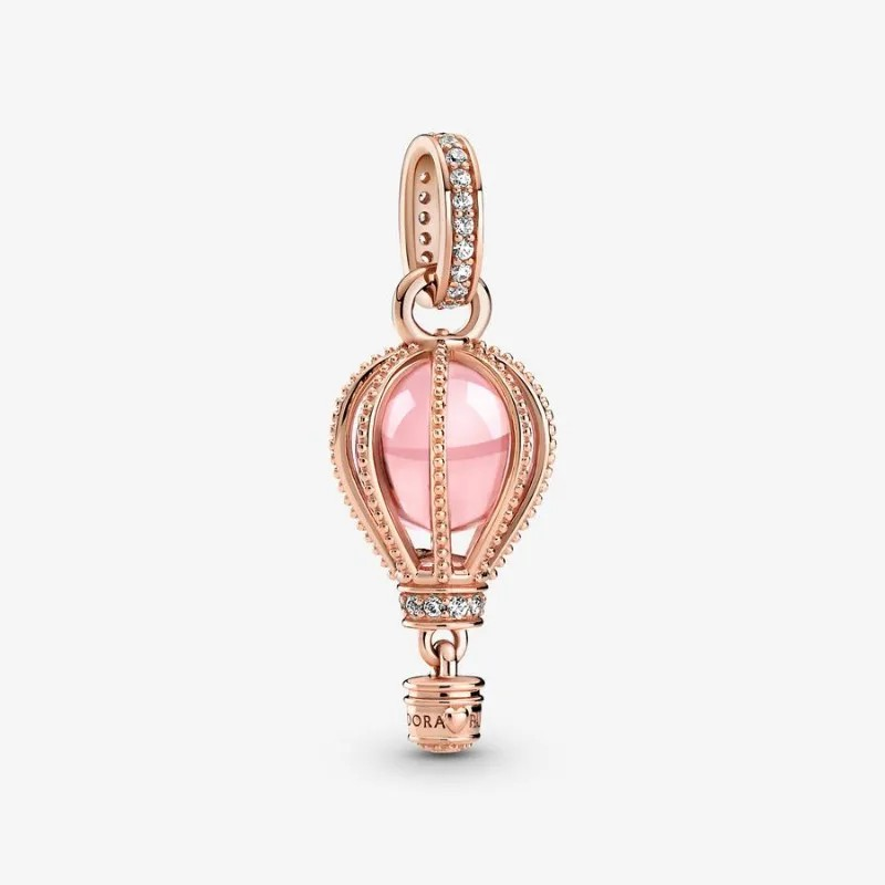 Charm Pendente Mongolfiera Rosa